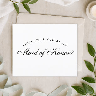 Simple Budget Maid Of Honour Proposal