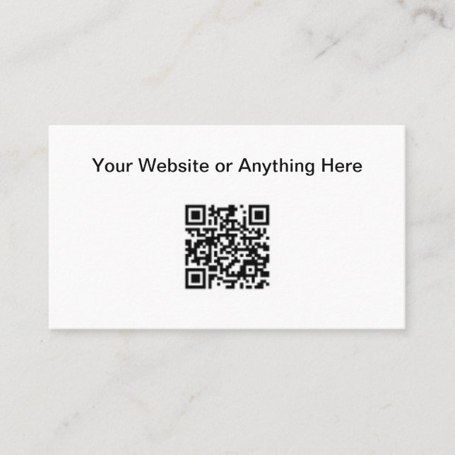 Simple Budget Small Quantity QR Code Business Card (Front)