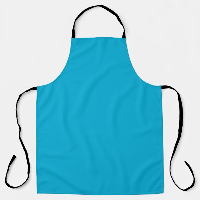 Simple Budget Solid Colour Light Blue Apron (Front)