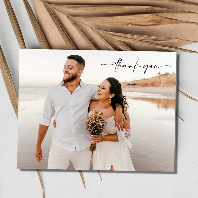 Simple Budget Wedding Photo Thank You Postcards (Simple Budget Wedding Photo Thank You Postcards)