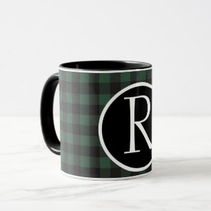 SImple buffalo plaid monogram Mug