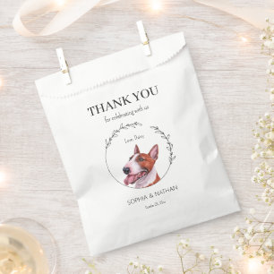 Simple Bull Terrie Dog Wedding Thank You Favour Ba Bag