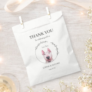 Simple Bull Terrie Dog Wedding Thank You Favour Ba Bag