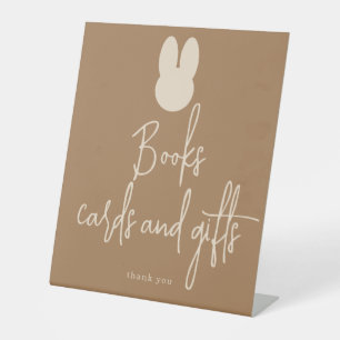 Simple Bunny Books cards and gifts Pedestal Sign