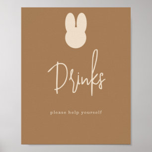 Simple Bunny Drinks Poster