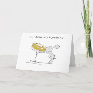 Simple bunny greetings card