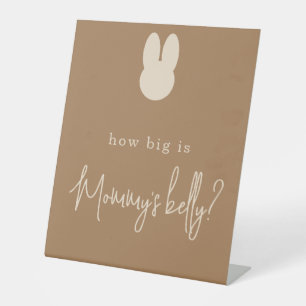 Simple Bunny How big is Mummy's belly Pedestal Sign
