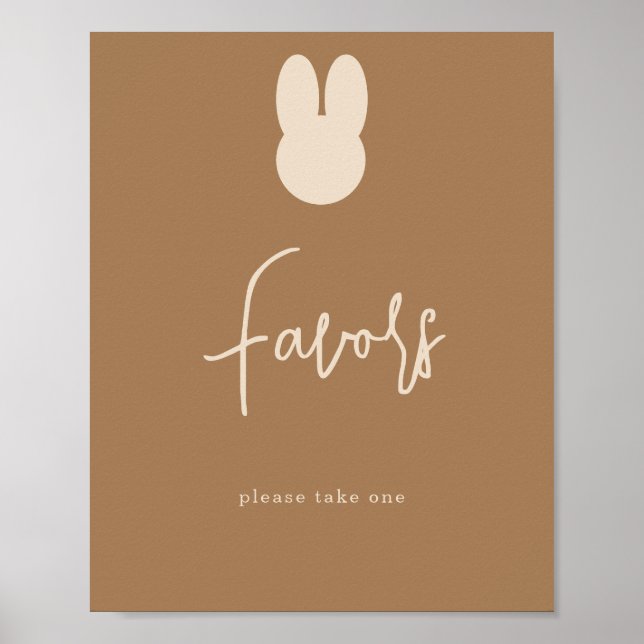Simple Bunny Thank you / Favors  Poster (Front)