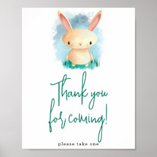 Simple Bunny Thank you for coming Poster