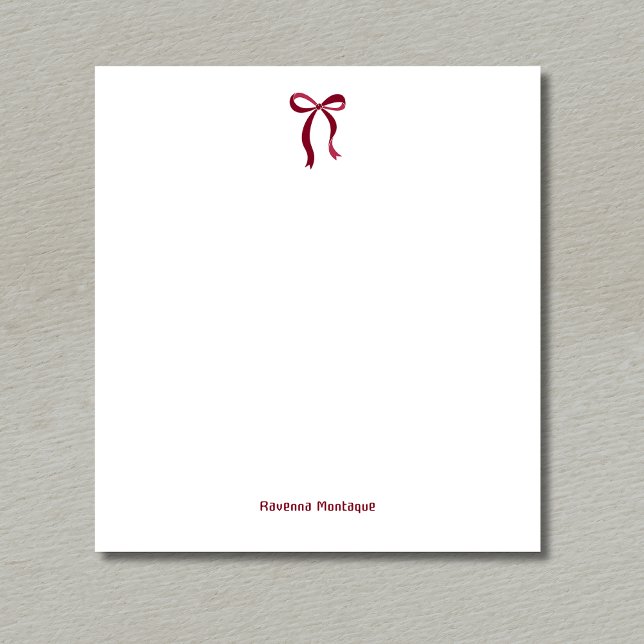 Simple Burgundy Bow Script Custom Name Script Notepad (Creator Uploaded)
