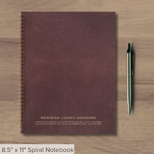 Simple Burgundy Business Notebook