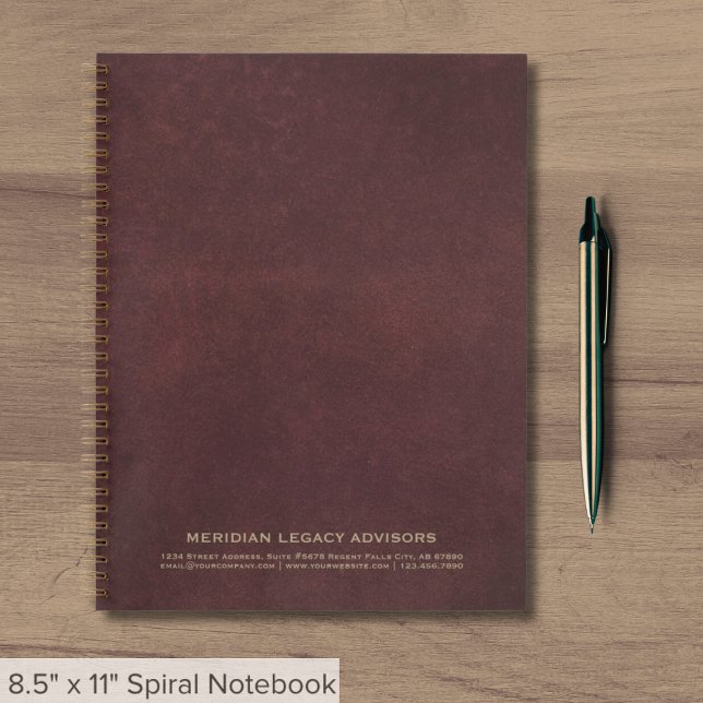 Simple Burgundy Business Notebook (Creator Uploaded)