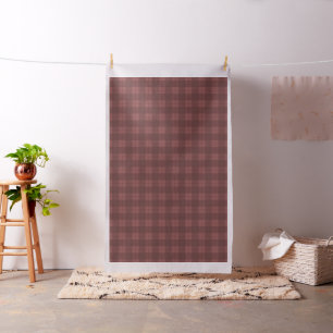 Simple Burgundy Plaid Fabric