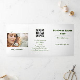 simple business add your name text menu brochure