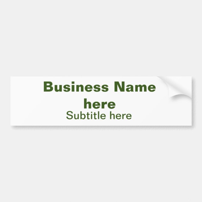 simple business add your name text q r code bumper sticker (Front)