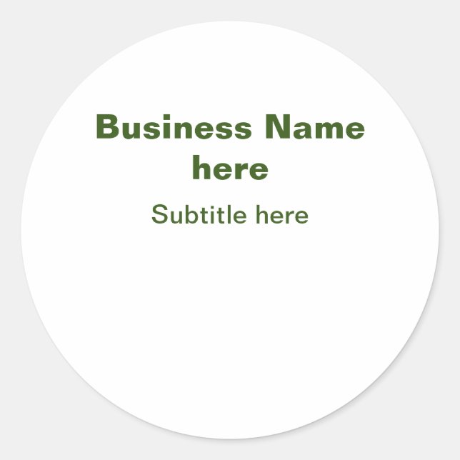simple business add your name text q r code classic round sticker (Front)
