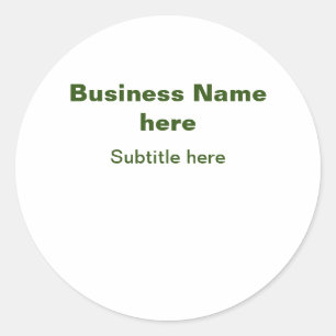 simple business add your name text q r code classic round sticker