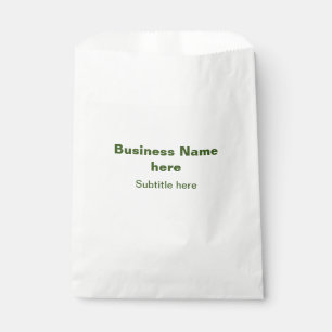 simple business add your name text q r code favour bag