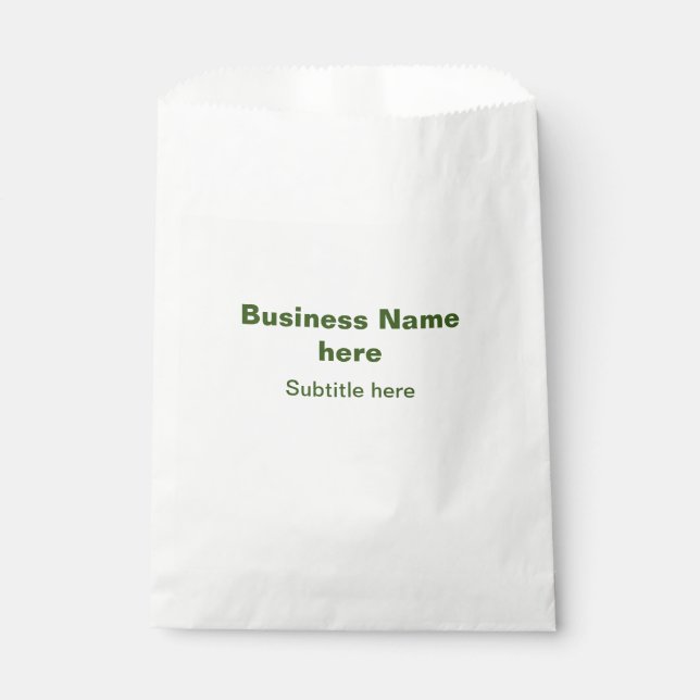 simple business add your name text q r code favour bag (Front)