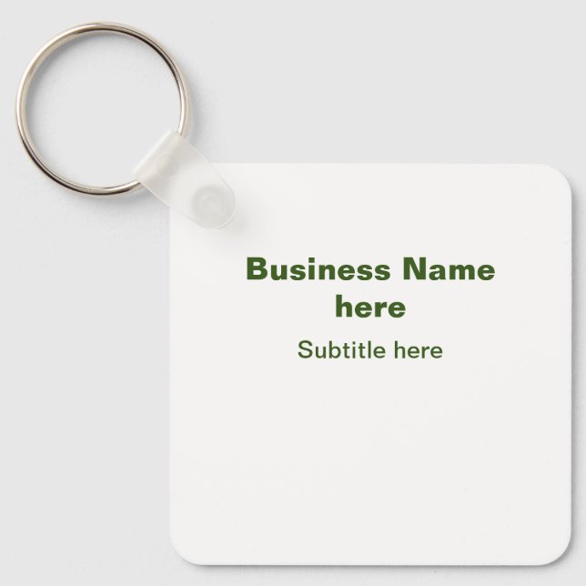 simple business add your name text q r code key ring (Front)