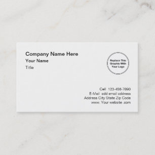 Simple Business Add Your Own Logo Design Business Card