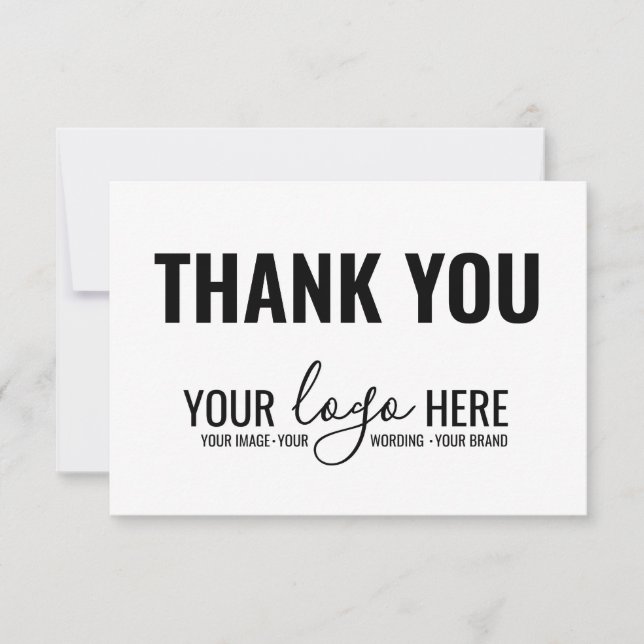 Simple Business Branding Company Logo Thank You (Front)