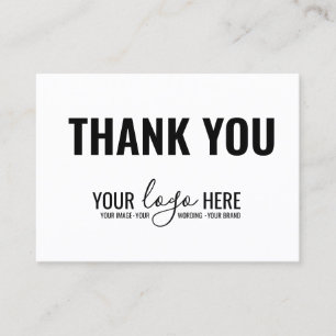 Simple Business Branding Company Logo Thank You Business Card