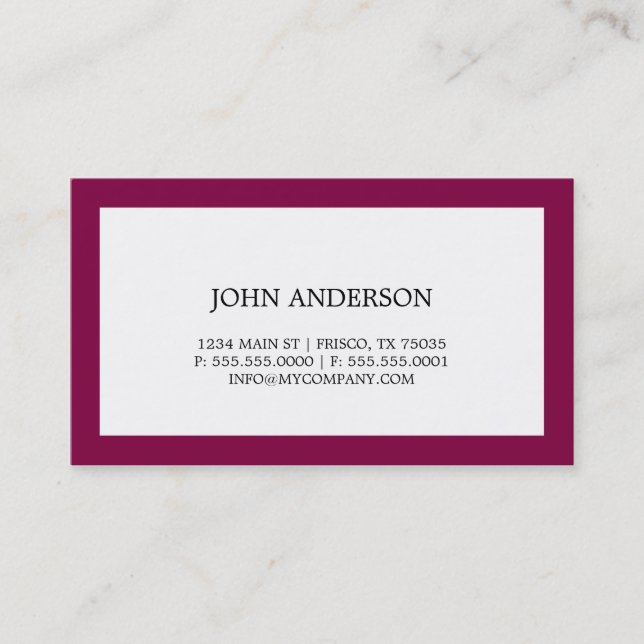 Simple Business Card (Front)