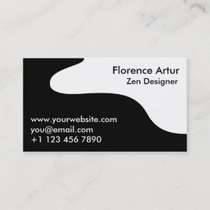 Simple Business Card Black & White Spots