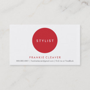 SIMPLE BUSINESS CARD :: bold spot red