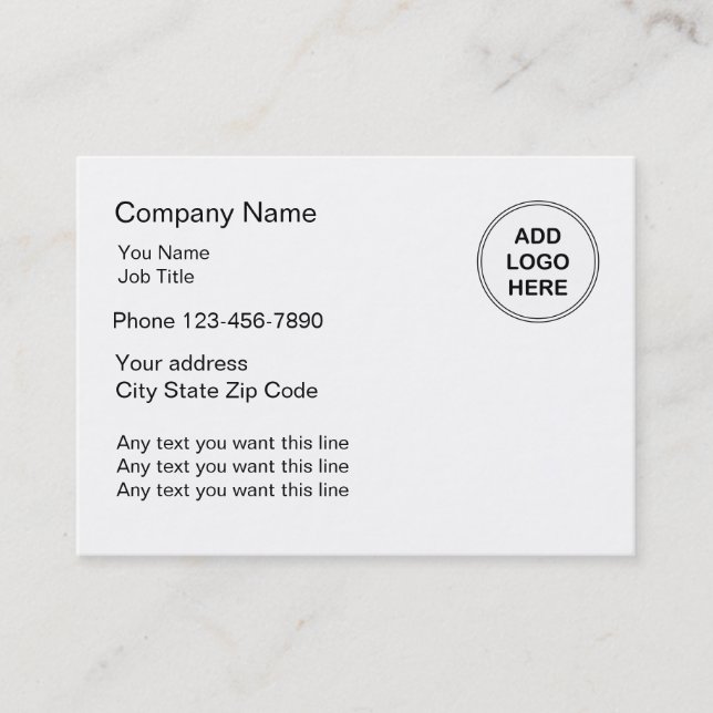 Simple Business Card Large Format (Front)