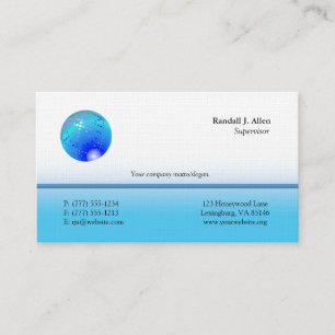 Simple Business Card Template (Blue)