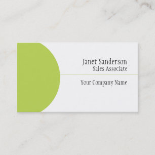 Simple Business Cards with Lime Green