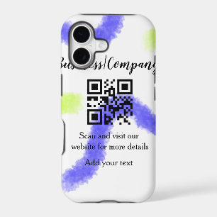 Simple business company website barcode QR add nam