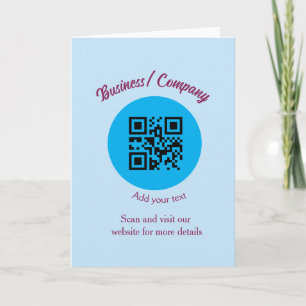 Simple business company website barcode QR add nam Card