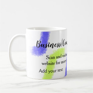 Simple business company website barcode QR add nam Coffee Mug