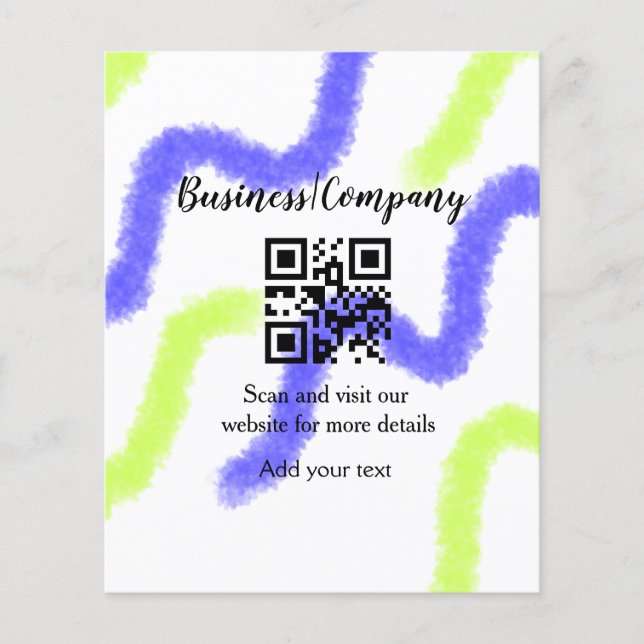 Simple business company website barcode QR add nam Flyer (Front)