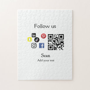 Simple business company website barcode QR code Jigsaw Puzzle