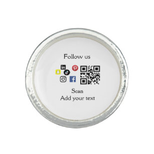 Simple business company website barcode QR code Ring