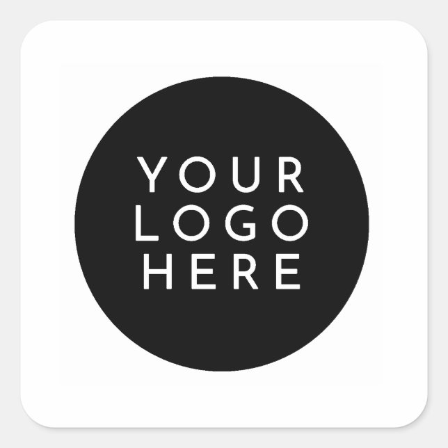 Simple Business Custom Logo  Square Sticker (Front)