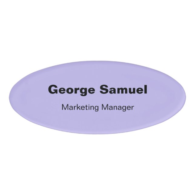 Simple Business Employee Name Tag (Front)