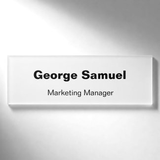 Simple Business Employee Name Tag