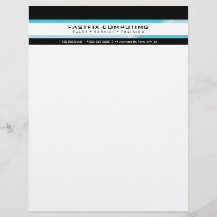 SIMPLE BUSINESS LETTERHEAD :: hi-tech zing 8 Design
