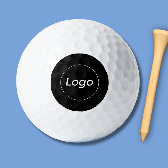 Simple Business Logo and text Golf Balls (Professional business logo golf balls)