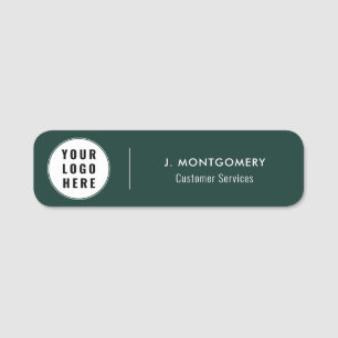 Simple Business Logo Company Employees Custom Name Tag