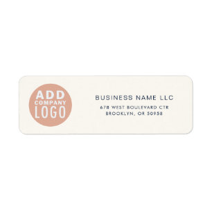 Simple Business Logo Company Modern Return Address Label