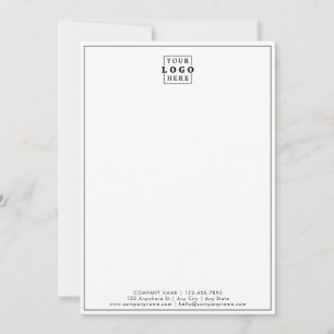 Simple Business Logo Company Name Branded Photo Card