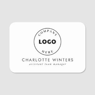 Simple Business Logo Corporate Conference Name Tag