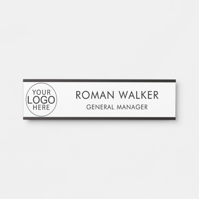 Simple Business Logo Corporate Custom Door Sign (Front)
