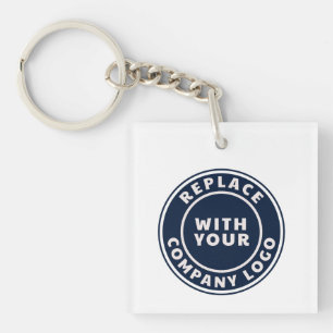 Simple Business Logo Corporate Employees Custom Key Ring